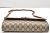 Authentic GUCCI Vintage Shoulder Cross Body Bag Purse GG PVC Leather Brown 5783K