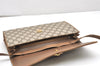 Authentic GUCCI Vintage Shoulder Cross Body Bag Purse GG PVC Leather Brown 5783K
