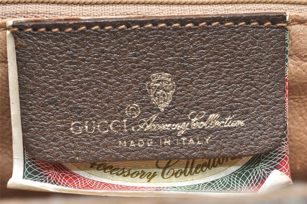 Authentic GUCCI Vintage Shoulder Cross Body Bag Purse GG PVC Leather Brown 5783K