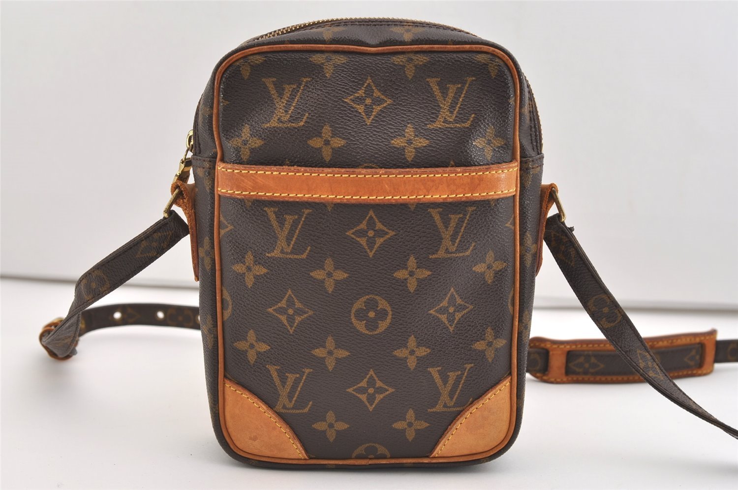 Authentic Louis Vuitton Monogram Danube Shoulder Cross Body Bag M45266 LV 5784J