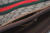 Authentic GUCCI Web Sherry Line GG Plus Tote Bag PVC Leather Brown Junk 5785I