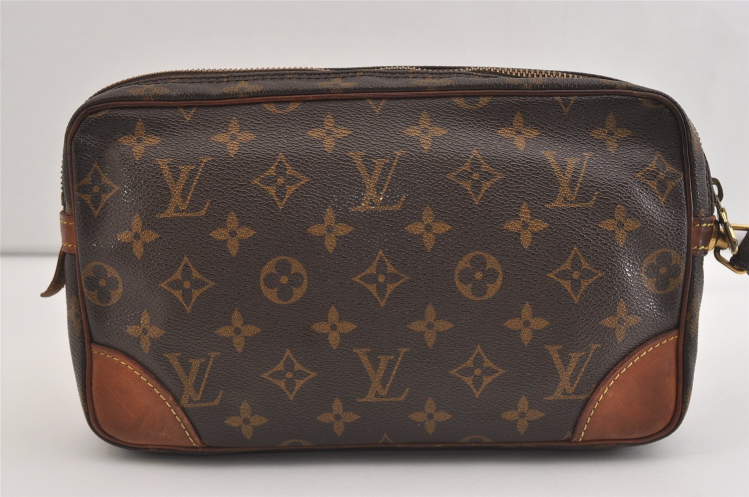 Authentic Louis Vuitton Monogram Marly Dragonne GM M51825 Clutch Hand Bag 5785J
