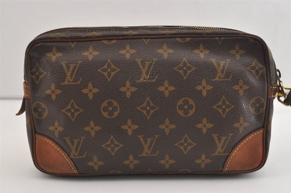 Authentic Louis Vuitton Monogram Marly Dragonne GM M51825 Clutch Hand Bag 5785J