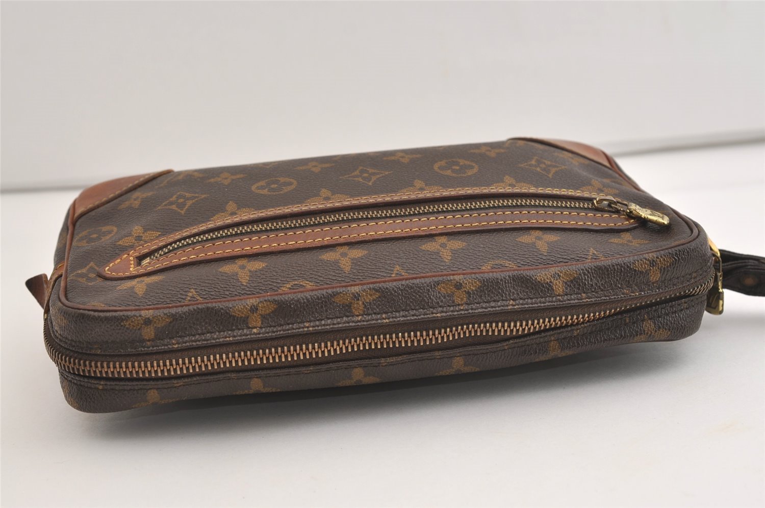 Authentic Louis Vuitton Monogram Marly Dragonne GM M51825 Clutch Hand Bag 5785J