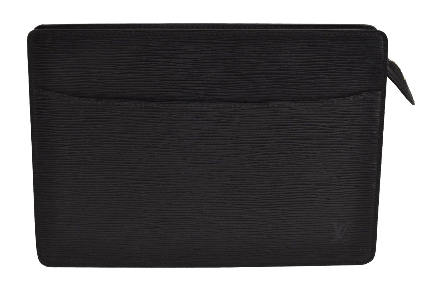 Authentic Louis Vuitton Epi Pochette Homme Clutch Hand Bag Black M52522 LV 5786J
