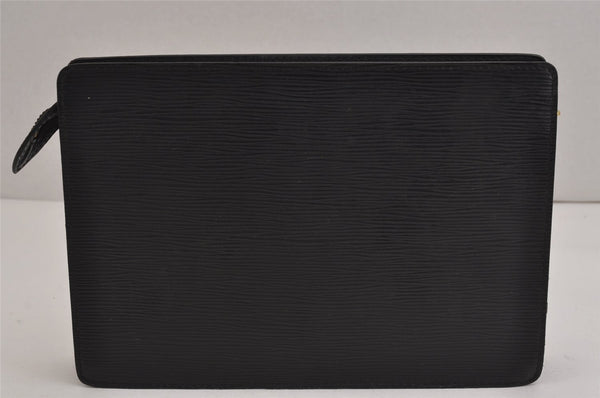 Authentic Louis Vuitton Epi Pochette Homme Clutch Hand Bag Black M52522 LV 5786J