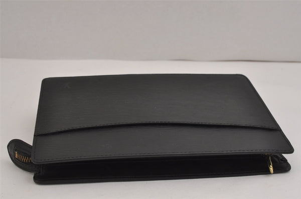 Authentic Louis Vuitton Epi Pochette Homme Clutch Hand Bag Black M52522 LV 5786J