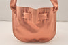 Authentic GUCCI Vintage Shoulder Drawstring Bag Purse Satin Pink 5786K