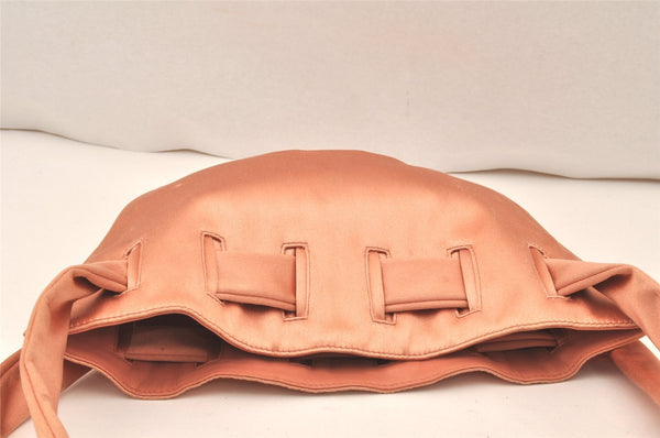 Authentic GUCCI Vintage Shoulder Drawstring Bag Purse Satin Pink 5786K