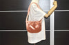 Authentic GUCCI Vintage Shoulder Drawstring Bag Purse Satin Pink 5786K