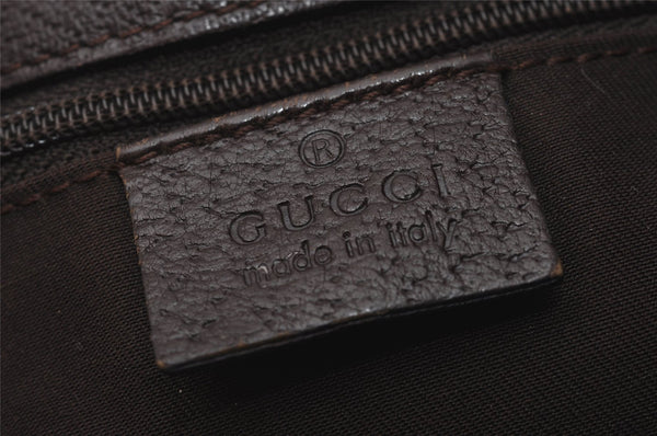 Authentic GUCCI Eclipse Shoulder Hand Bag GG Canvas Leather 120837 Brown 5787I