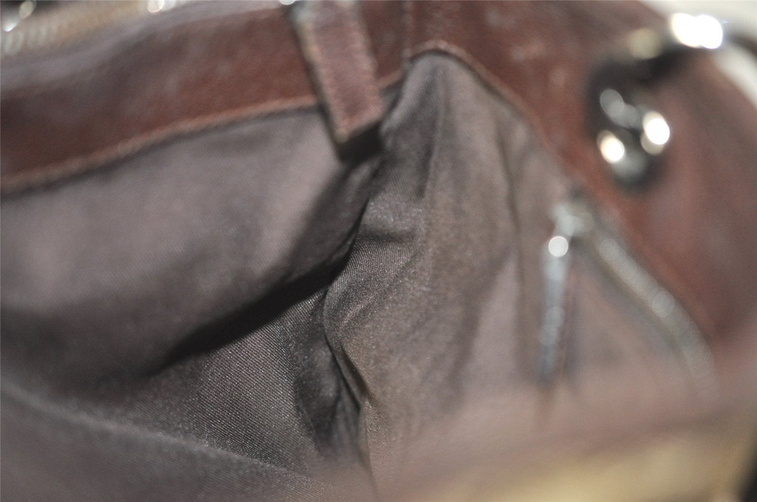 Authentic GUCCI Eclipse Shoulder Hand Bag GG Canvas Leather 120837 Brown 5787I