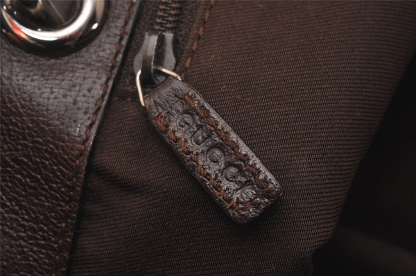 Authentic GUCCI Eclipse Shoulder Hand Bag GG Canvas Leather 120837 Brown 5787I