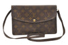 Auth Louis Vuitton Monogram Pochette Double Rabat Shoulder Bag M51815 LV 5787K