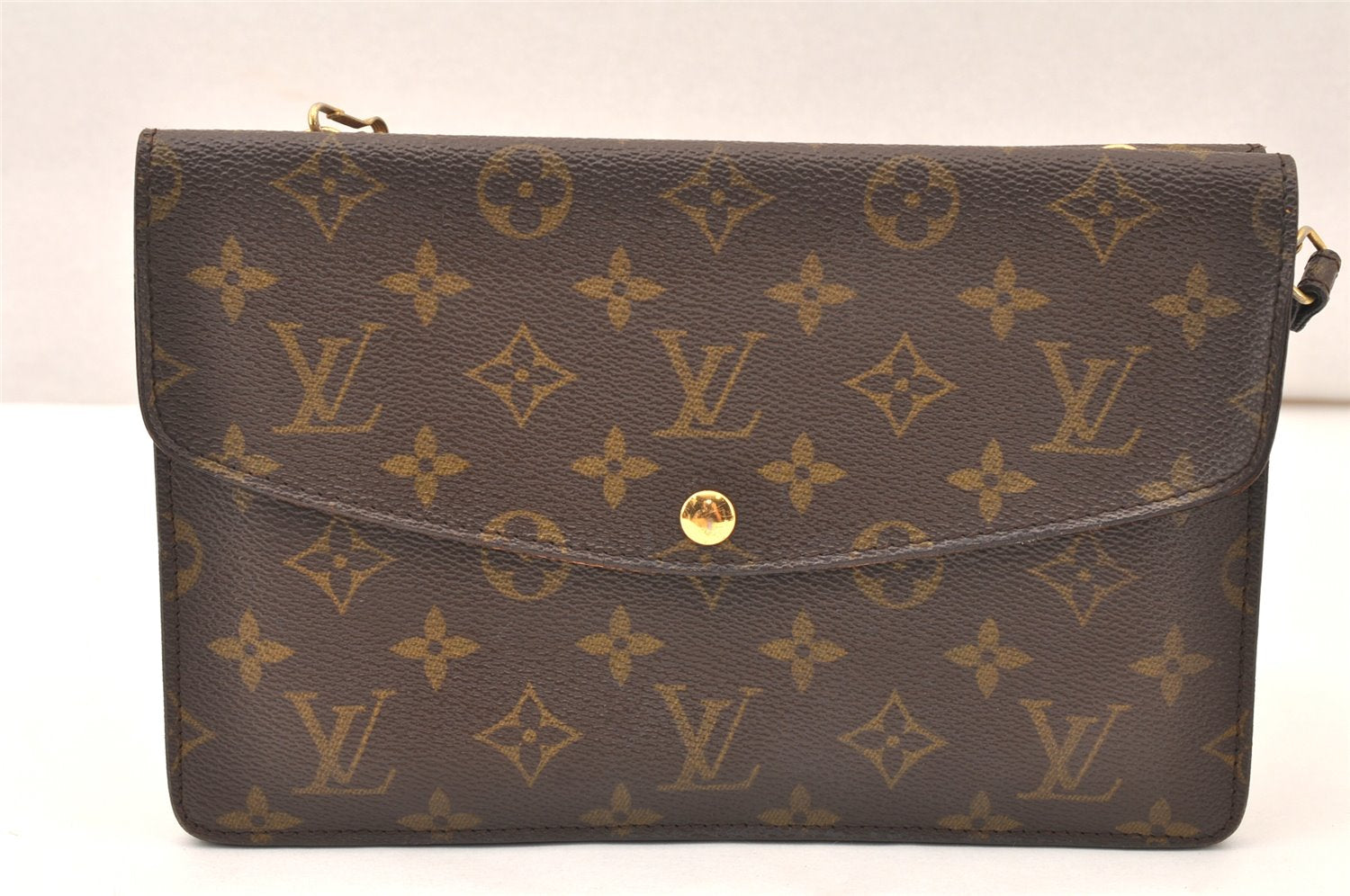 Auth Louis Vuitton Monogram Pochette Double Rabat Shoulder Bag M51815 LV 5787K