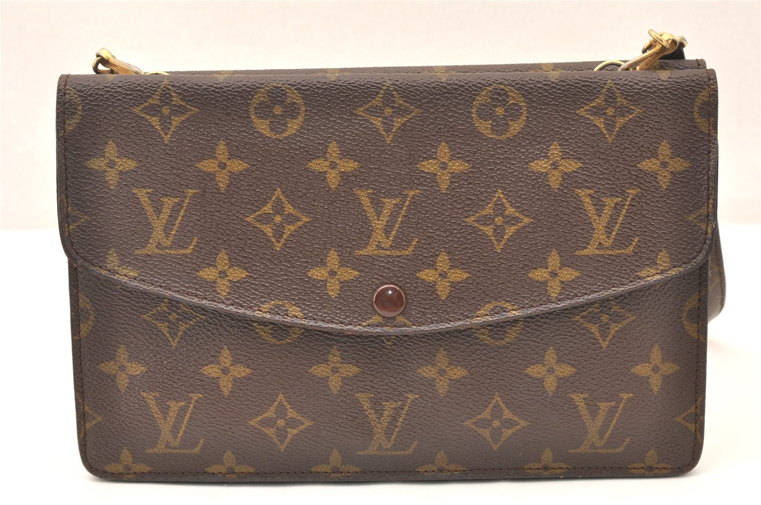 Auth Louis Vuitton Monogram Pochette Double Rabat Shoulder Bag M51815 LV 5787K