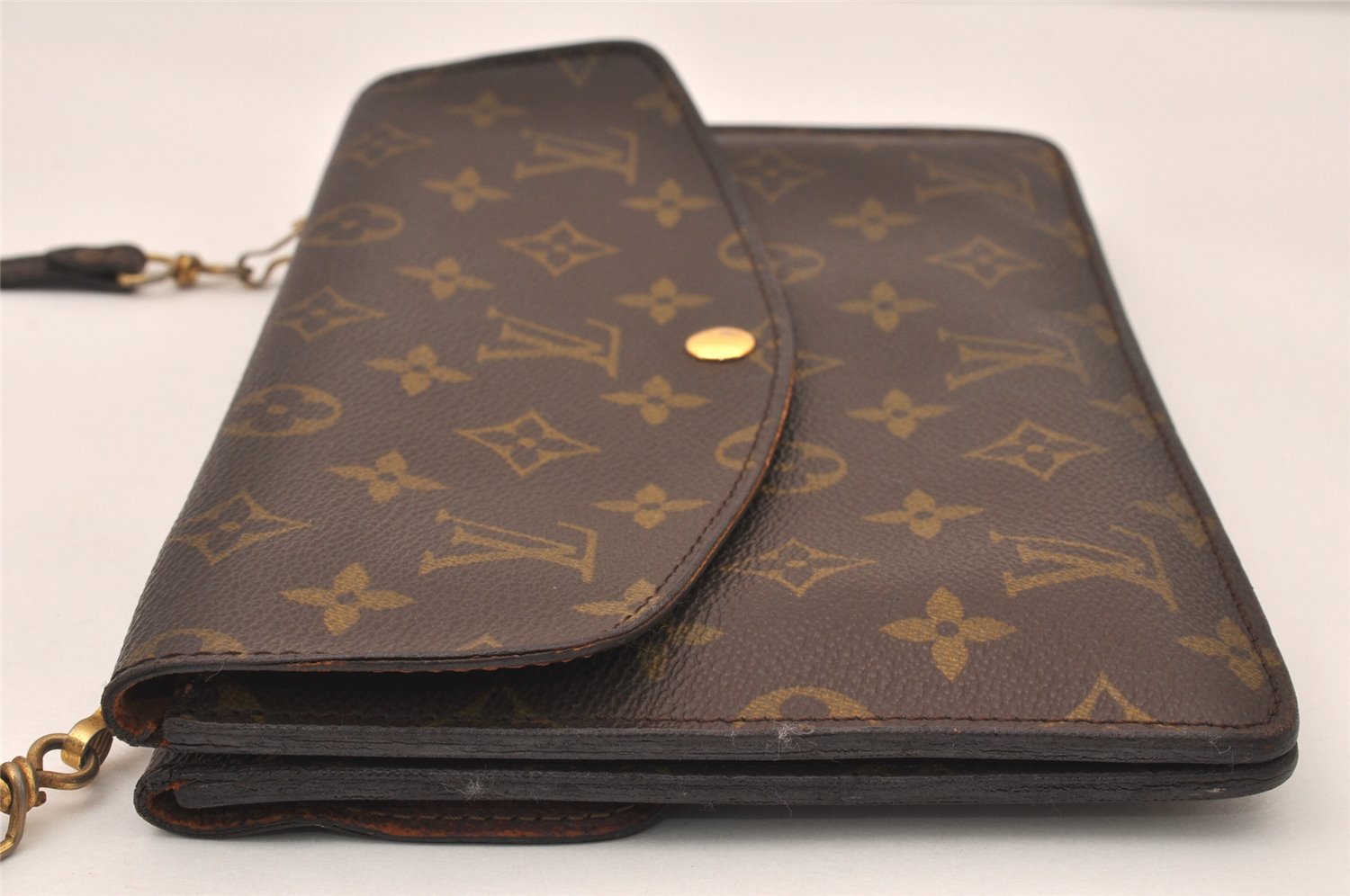 Auth Louis Vuitton Monogram Pochette Double Rabat Shoulder Bag M51815 LV 5787K