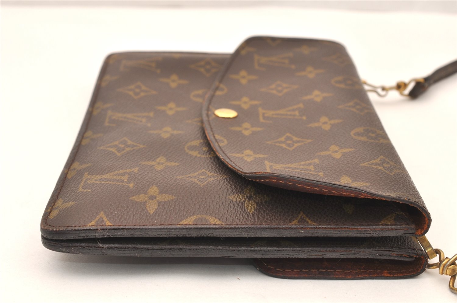 Auth Louis Vuitton Monogram Pochette Double Rabat Shoulder Bag M51815 LV 5787K