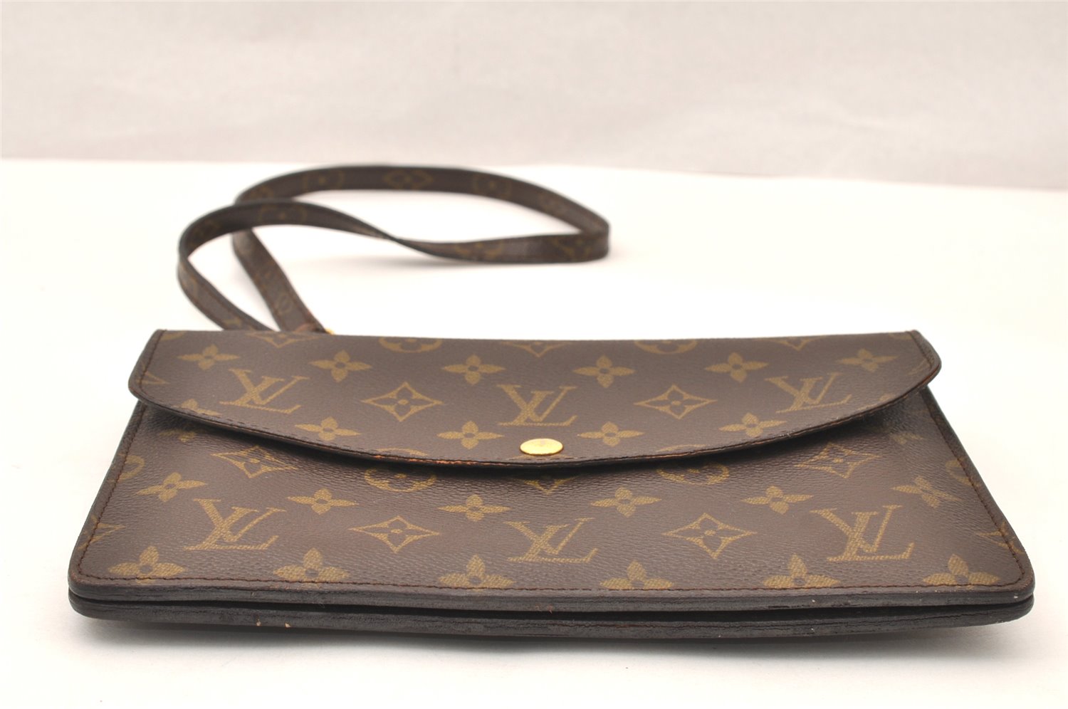 Auth Louis Vuitton Monogram Pochette Double Rabat Shoulder Bag M51815 LV 5787K