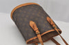 Authentic Louis Vuitton Monogram Bucket PM Shoulder Tote Bag M42238 Junk 5788J