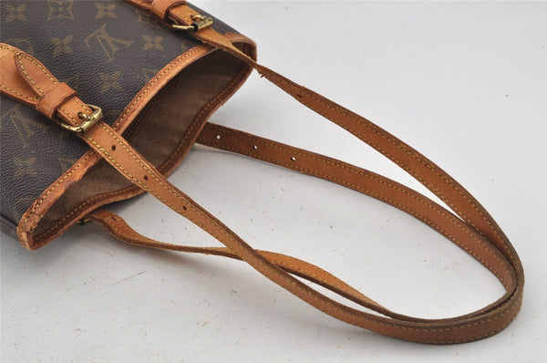 Authentic Louis Vuitton Monogram Bucket PM Shoulder Tote Bag M42238 Junk 5788J