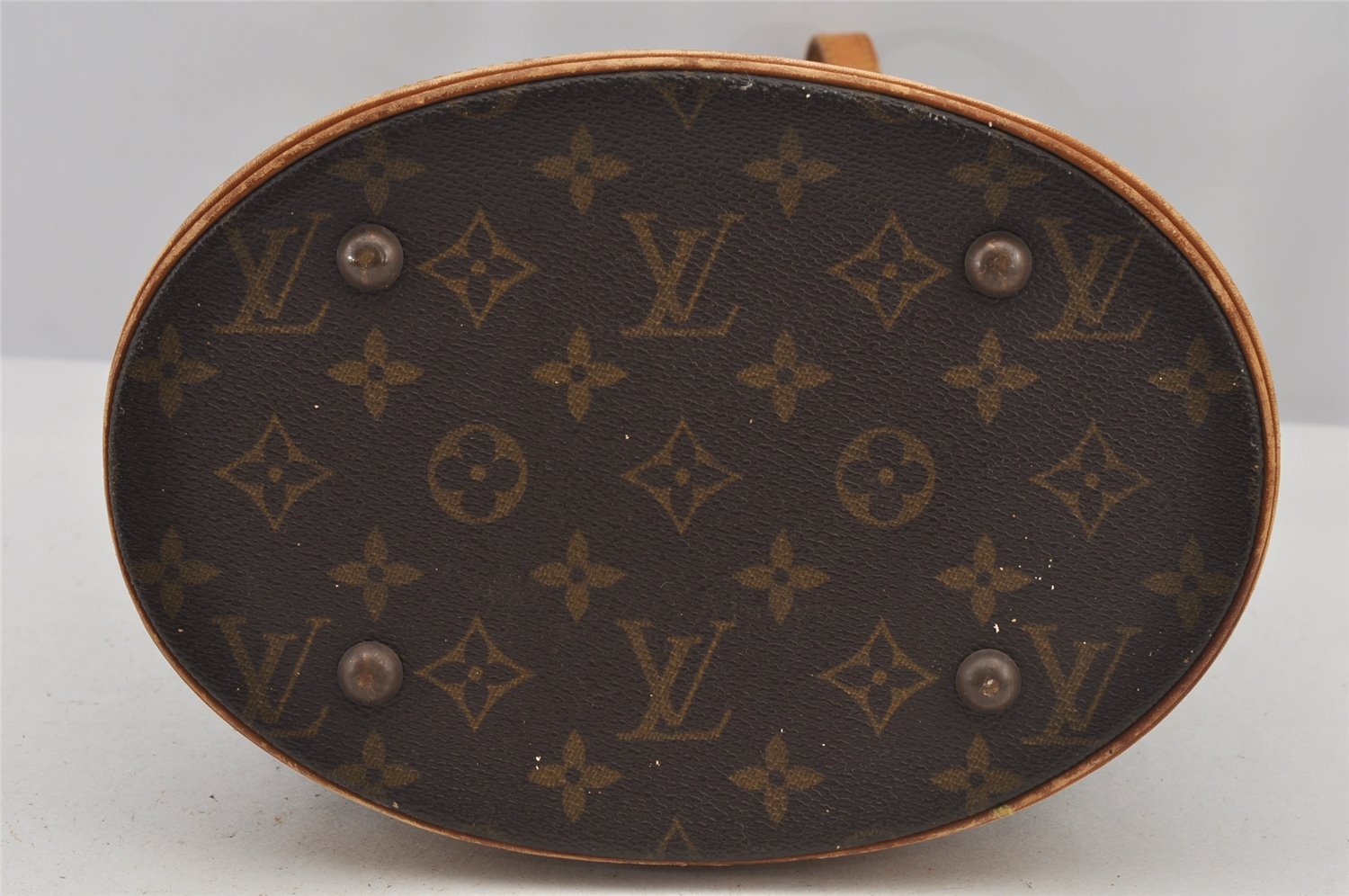 Authentic Louis Vuitton Monogram Bucket PM Shoulder Tote Bag M42238 Junk 5788J
