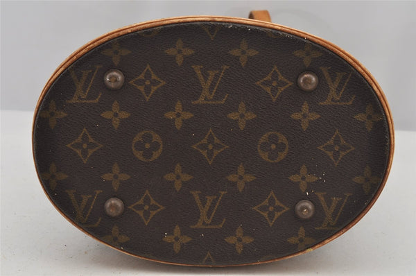 Authentic Louis Vuitton Monogram Bucket PM Shoulder Tote Bag M42238 Junk 5788J