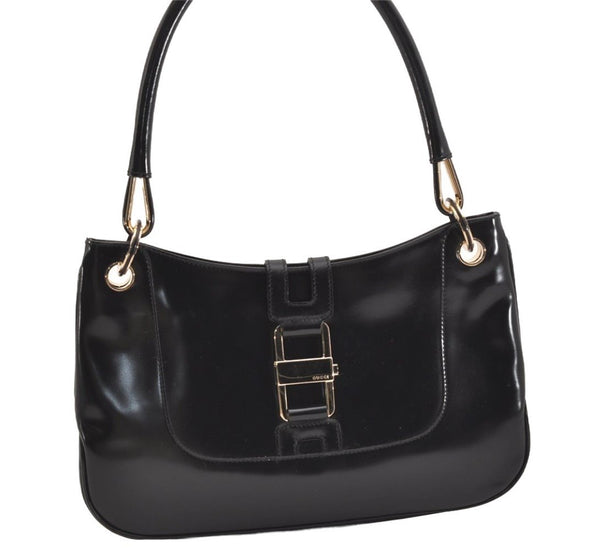 Authentic GUCCI Vintage Shoulder Hand Bag Purse Leather 0014150 Black 5789J
