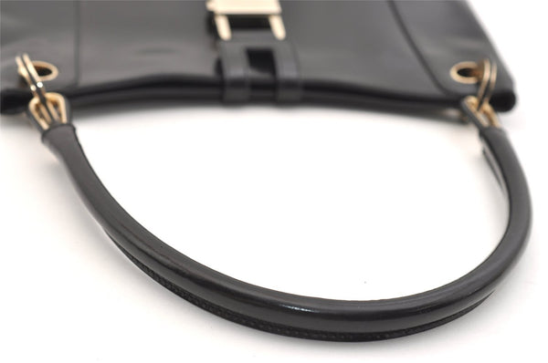 Authentic GUCCI Vintage Shoulder Hand Bag Purse Leather 0014150 Black 5789J