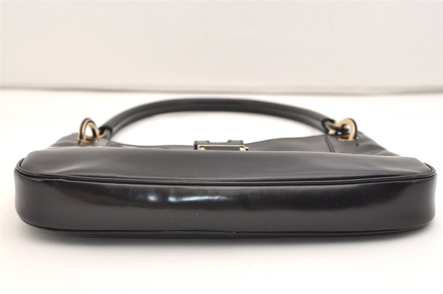 Authentic GUCCI Vintage Shoulder Hand Bag Purse Leather 0014150 Black 5789J