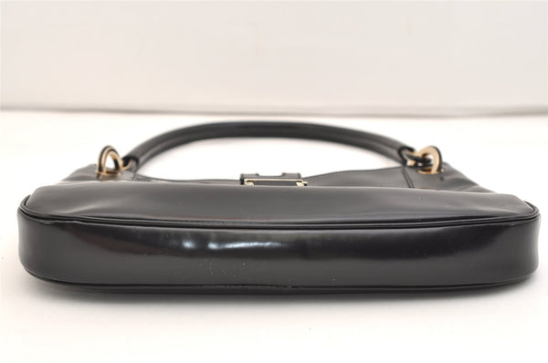 Authentic GUCCI Vintage Shoulder Hand Bag Purse Leather 0014150 Black 5789J