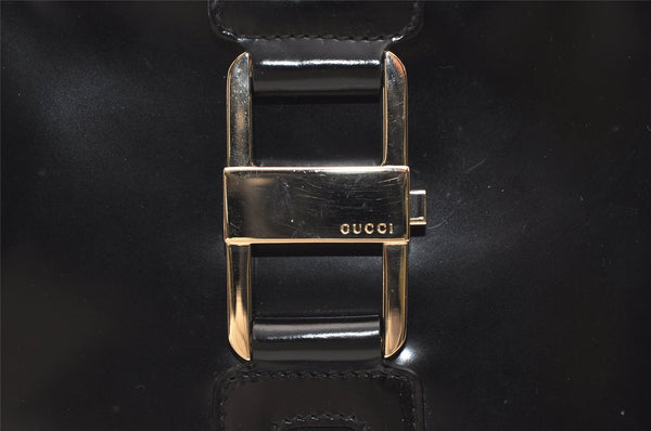 Authentic GUCCI Vintage Shoulder Hand Bag Purse Leather 0014150 Black 5789J