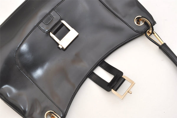 Authentic GUCCI Vintage Shoulder Hand Bag Purse Leather 0014150 Black 5789J