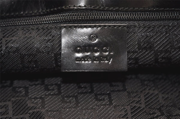 Authentic GUCCI Vintage Shoulder Hand Bag Purse Leather 0014150 Black 5789J