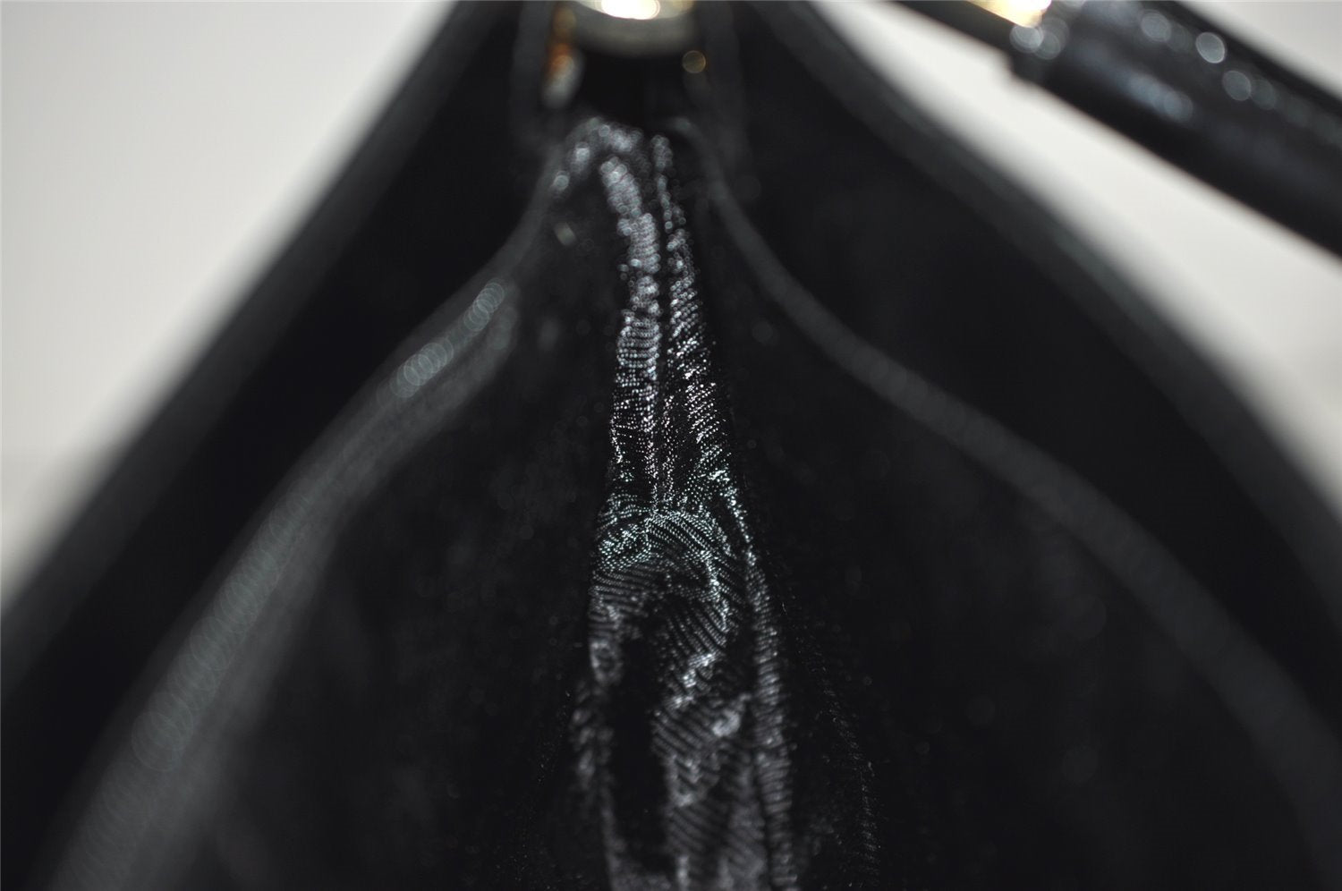 Authentic GUCCI Vintage Shoulder Hand Bag Purse Leather 0014150 Black 5789J