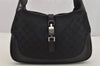 Authentic GUCCI Jackie Shoulder Hand Bag GG Canvas Leather 0013306 Black 5790J