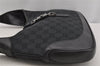 Authentic GUCCI Jackie Shoulder Hand Bag GG Canvas Leather 0013306 Black 5790J