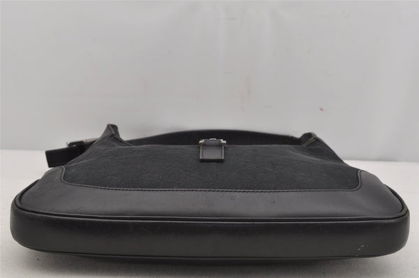 Authentic GUCCI Jackie Shoulder Hand Bag GG Canvas Leather 0013306 Black 5790J