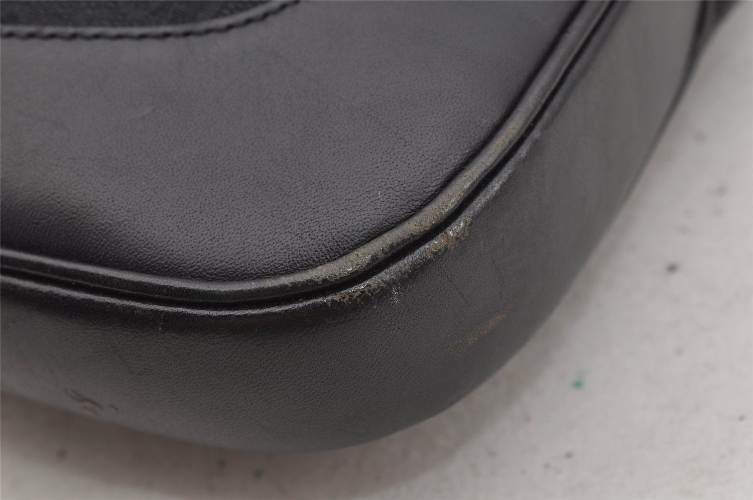 Authentic GUCCI Jackie Shoulder Hand Bag GG Canvas Leather 0013306 Black 5790J