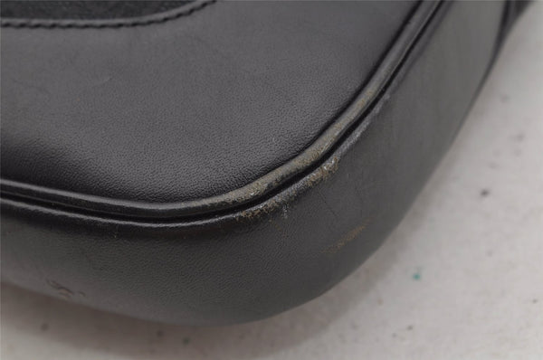 Authentic GUCCI Jackie Shoulder Hand Bag GG Canvas Leather 0013306 Black 5790J