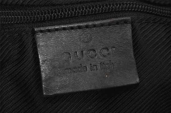 Authentic GUCCI Jackie Shoulder Hand Bag GG Canvas Leather 0013306 Black 5790J