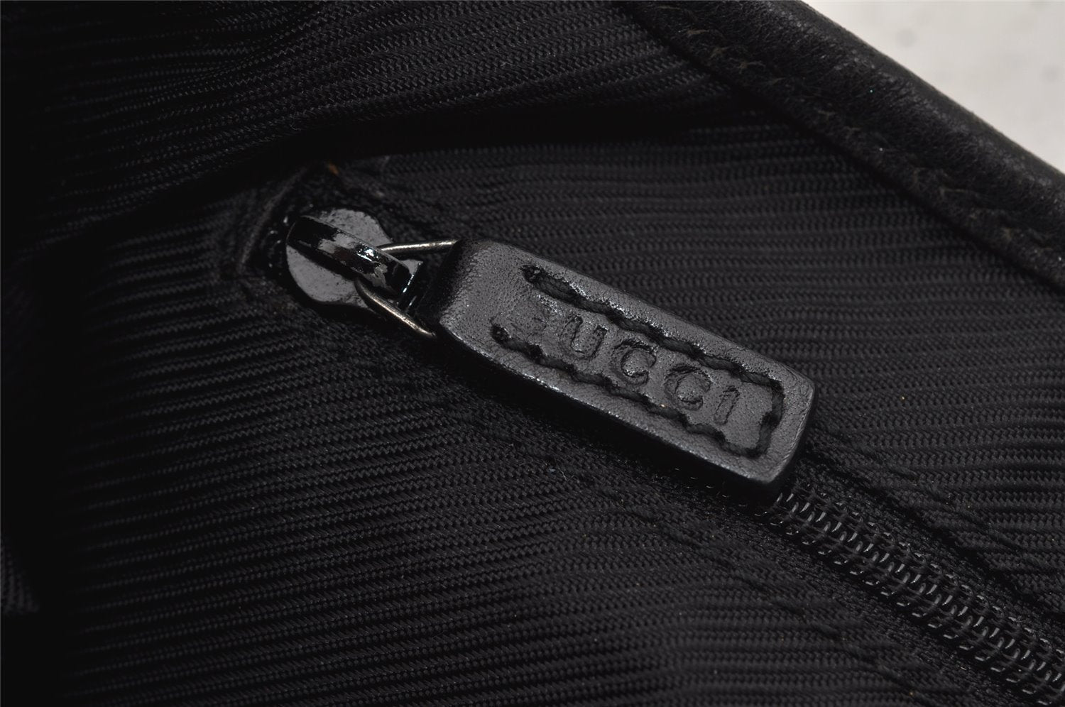 Authentic GUCCI Jackie Shoulder Hand Bag GG Canvas Leather 0013306 Black 5790J