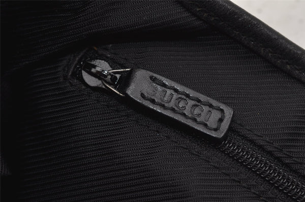 Authentic GUCCI Jackie Shoulder Hand Bag GG Canvas Leather 0013306 Black 5790J