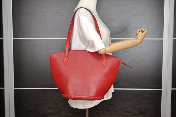 Auth Louis Vuitton Epi Saint Jacques Shopping Shoulder Bag Red M52267 LV 5791I
