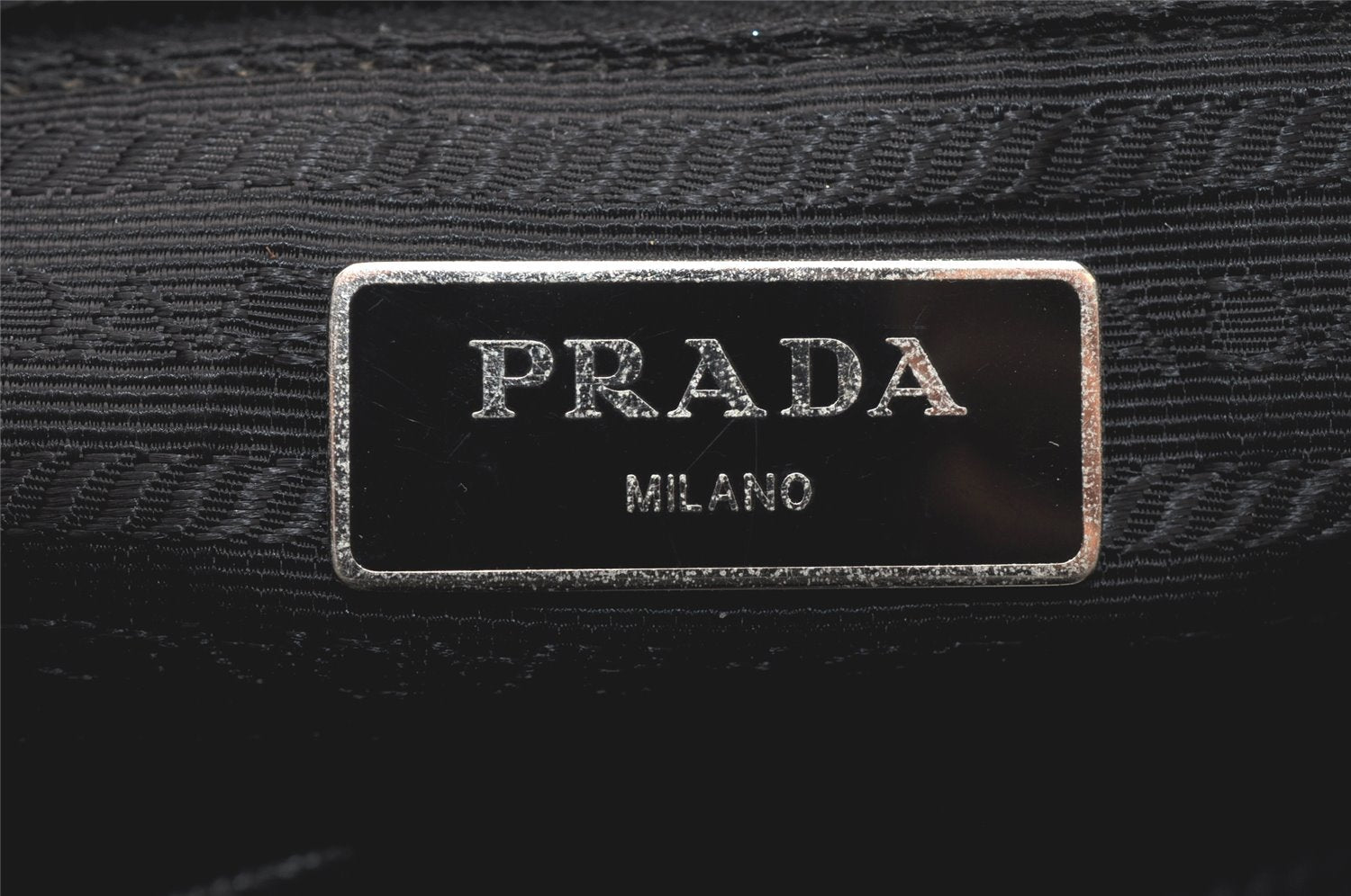 Authentic PRADA Nylon Tessuto Leather Shoulder Cross Body Bag V166 Black 5791K