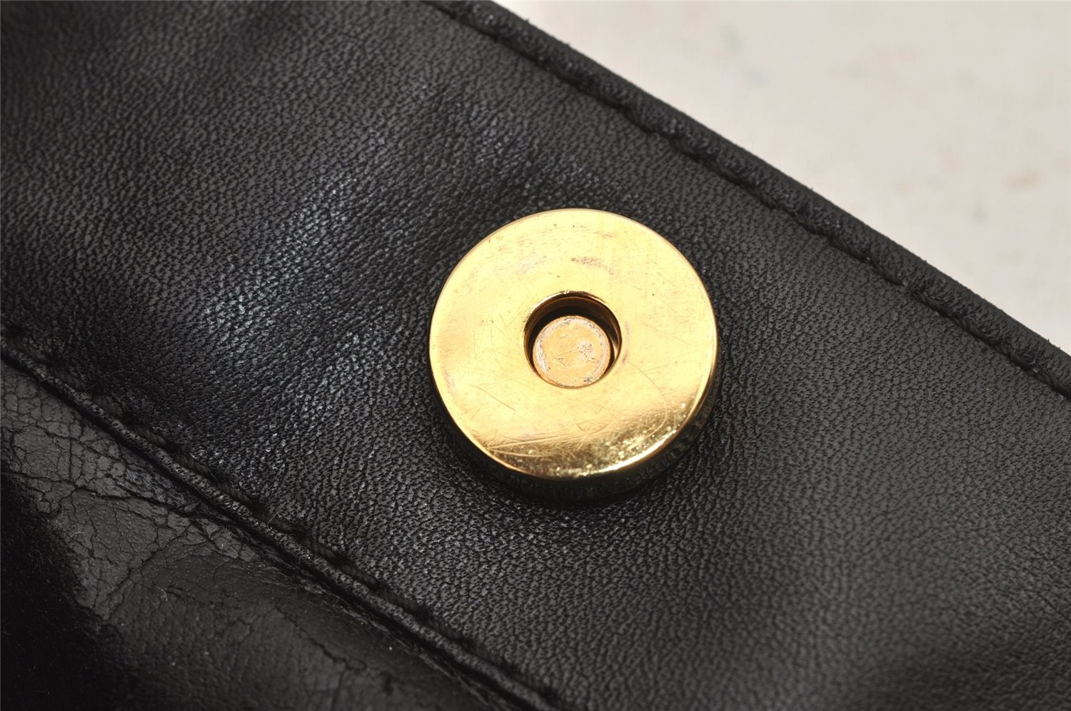 Authentic GUCCI Bamboo 2Way Shoulder Tote Bag Leather 0011577 Black 5792J