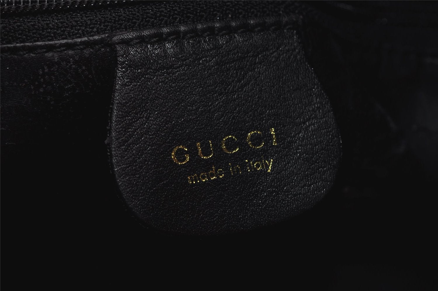 Authentic GUCCI Bamboo 2Way Shoulder Tote Bag Leather 0011577 Black 5792J