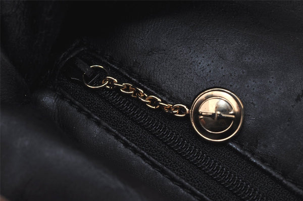 Authentic GUCCI Bamboo 2Way Shoulder Tote Bag Leather 0011577 Black 5792J