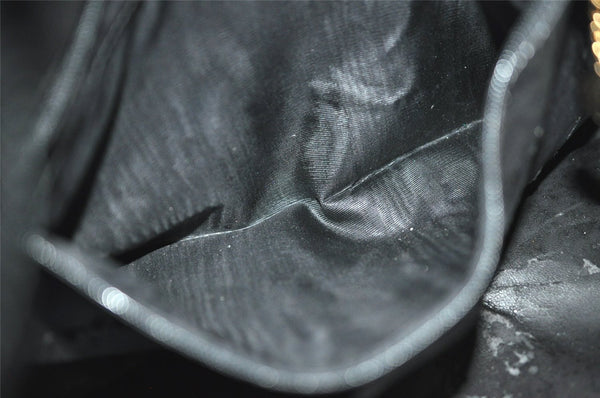 Authentic GUCCI Bamboo 2Way Shoulder Tote Bag Leather 0011577 Black 5792J