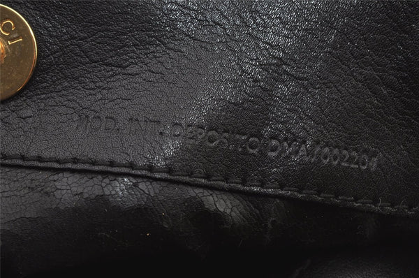 Authentic GUCCI Bamboo 2Way Shoulder Tote Bag Leather 0011577 Black 5792J